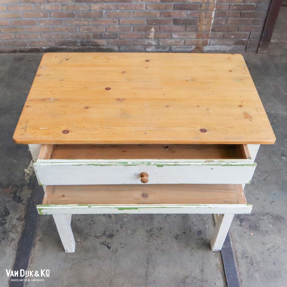 Brocante bureautje met la - Afbeelding 4