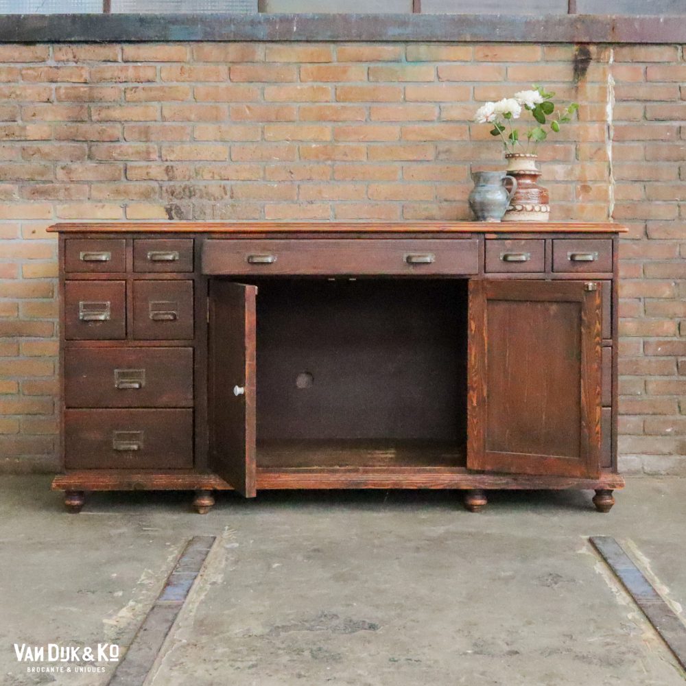 Brocante dressoir met lades - Afbeelding 3
