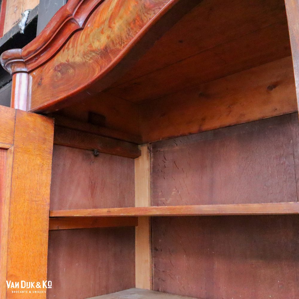 Biedermeier linnenkast met kuif - demontabel - Afbeelding 4
