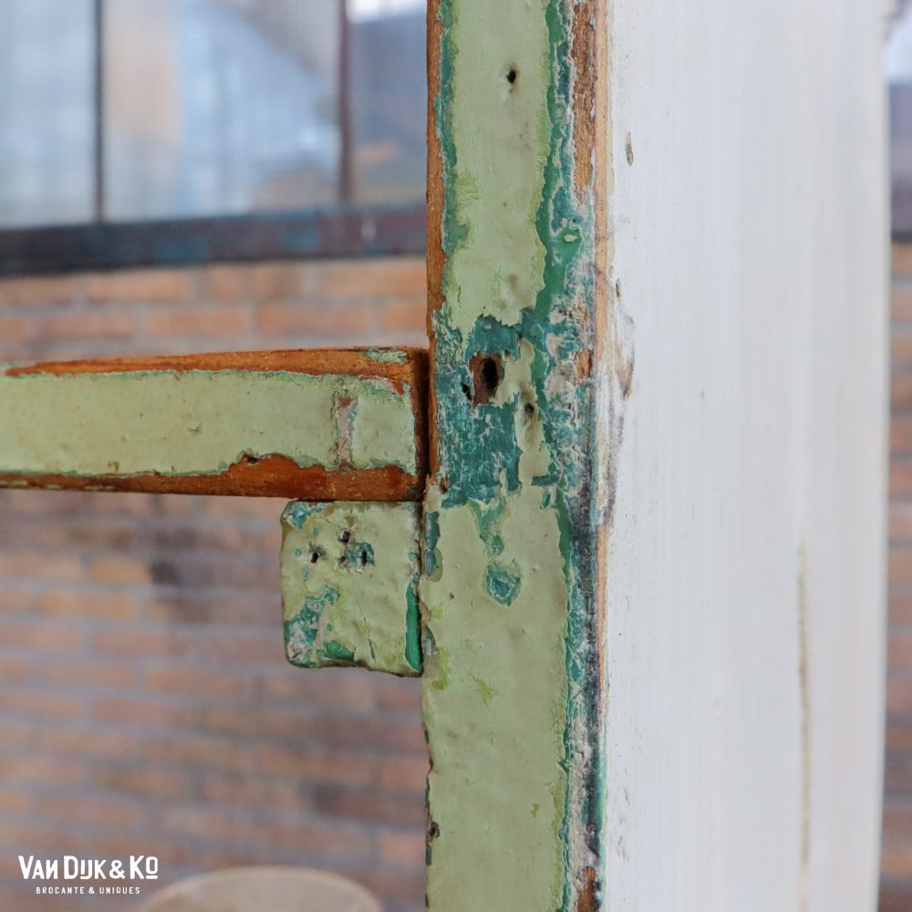 Witte/groene verweerde boekenkast - Afbeelding 7
