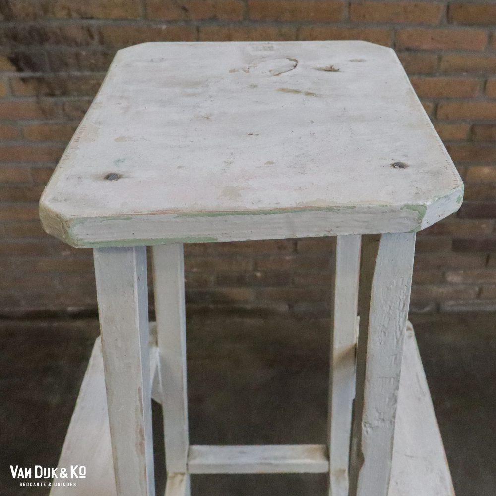 Brocante witte plantentafel - Afbeelding 4