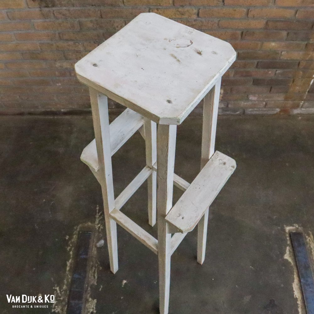 Brocante witte plantentafel - Afbeelding 3