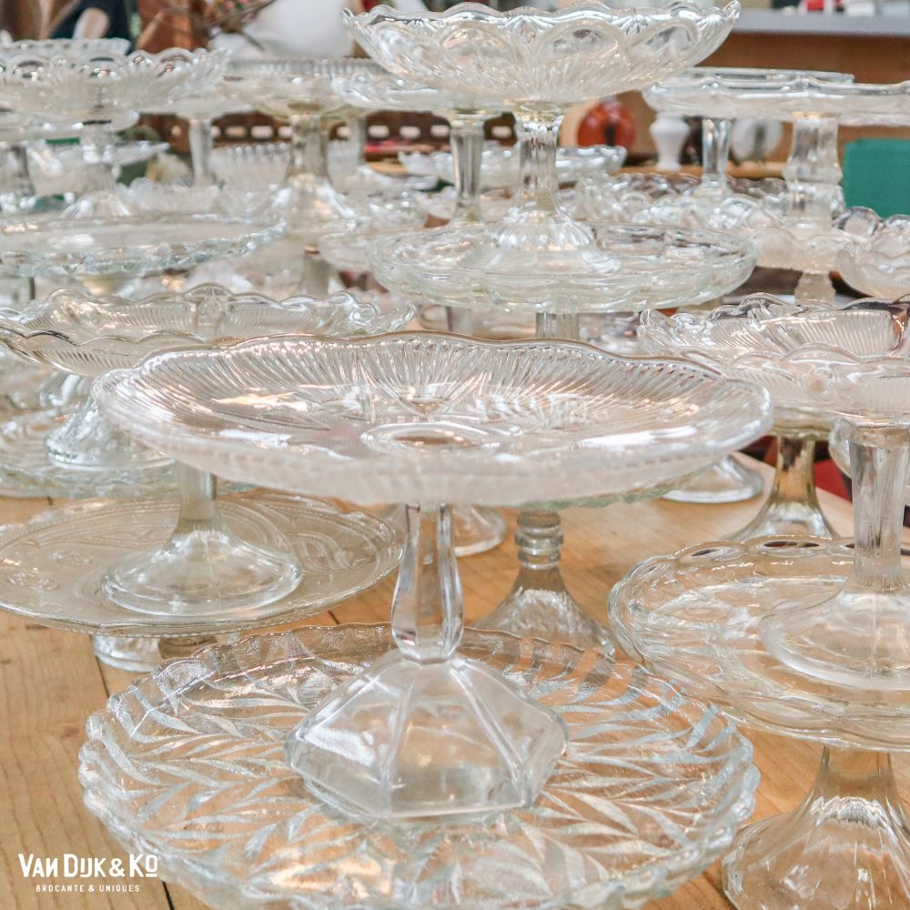 Diverse taartplateaus glas - Afbeelding 11