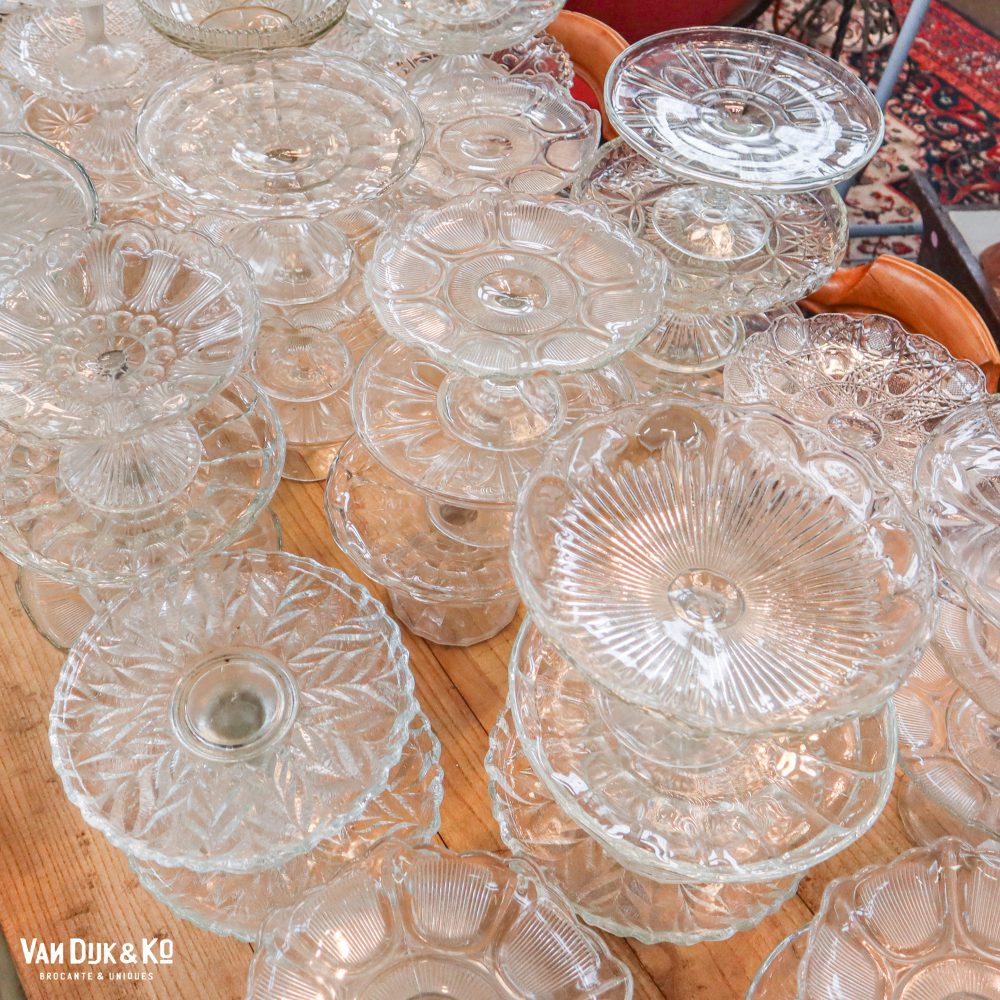 Diverse taartplateaus glas - Afbeelding 12