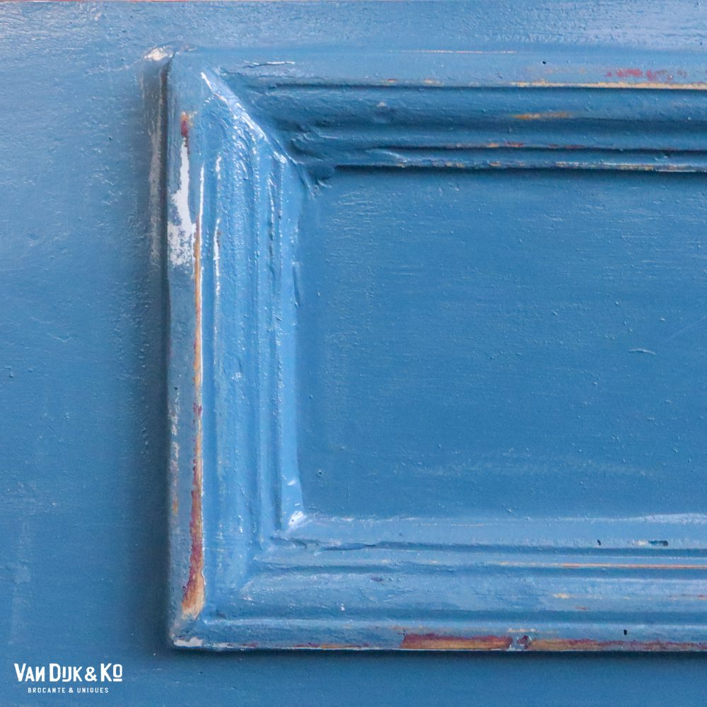 Blauwe brocante kledingkast - Afbeelding 10