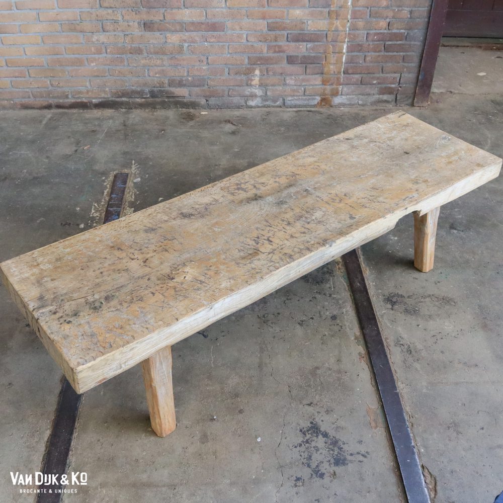 Lage houten slachttafel - Afbeelding 3