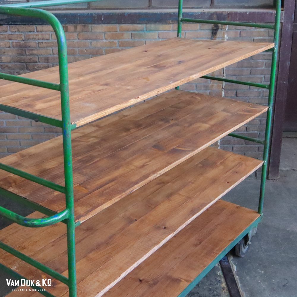 Groen industrieel rek/trolley - Afbeelding 4