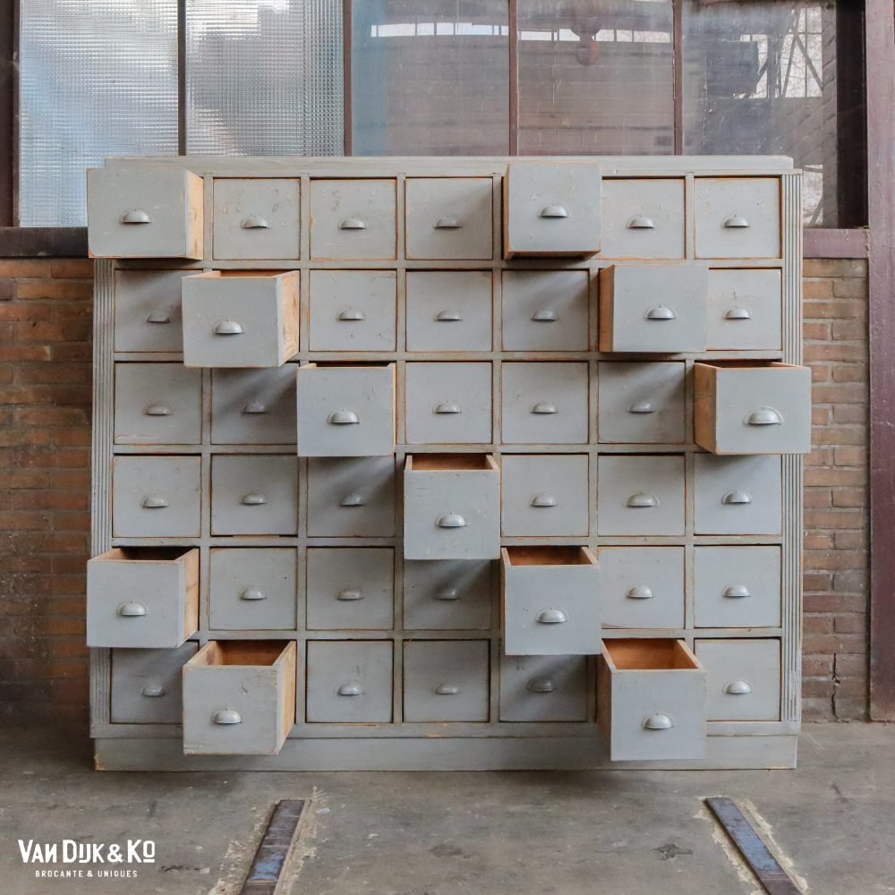 Grote vintage ladekast - Afbeelding 3