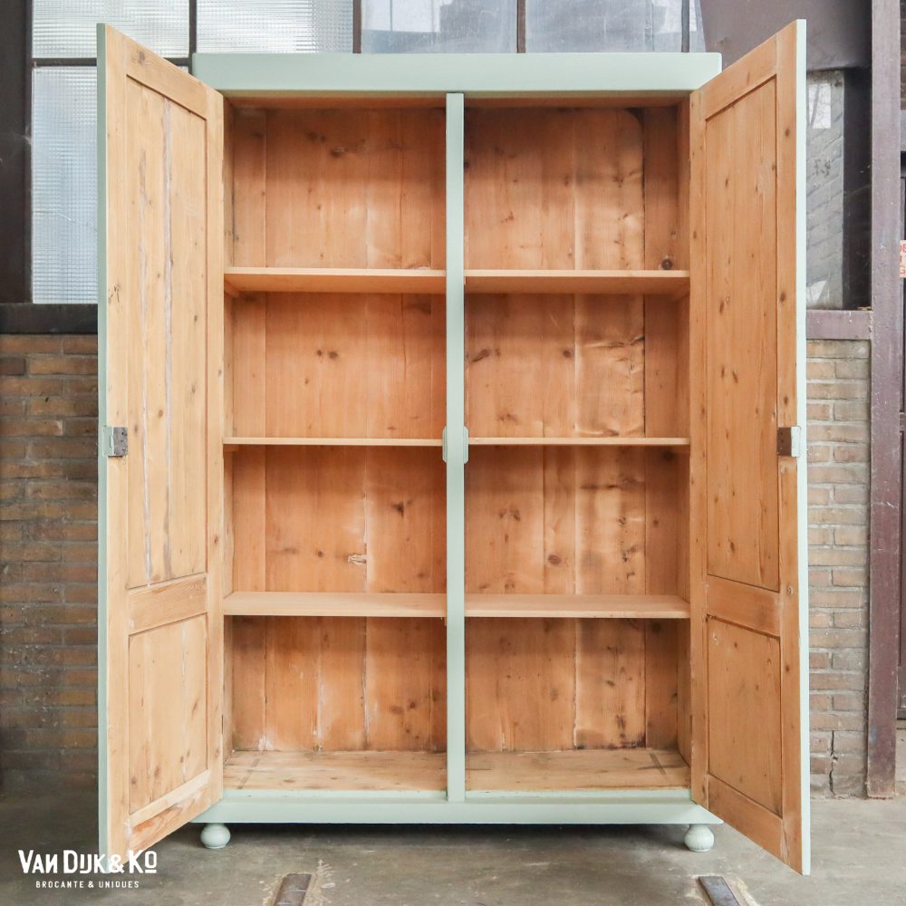 Mint groene linnenkast - Afbeelding 3
