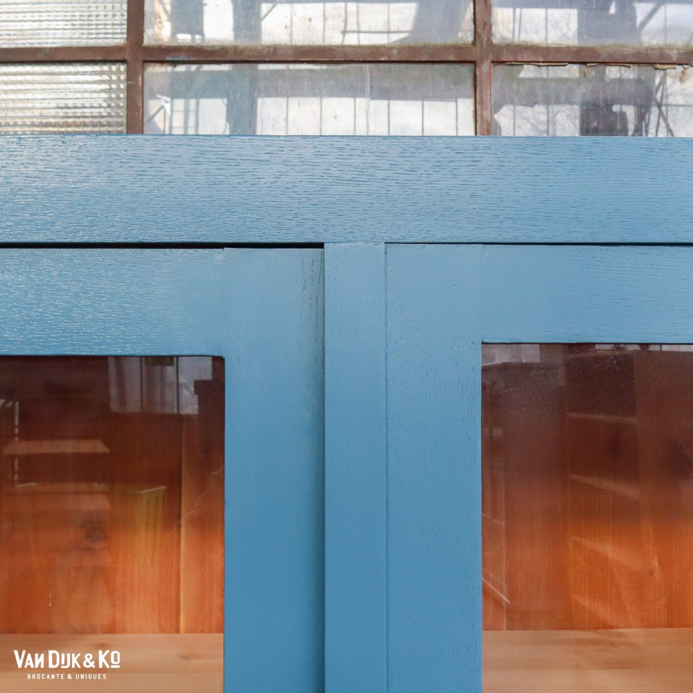 Blauwe vitrinekast - Afbeelding 4