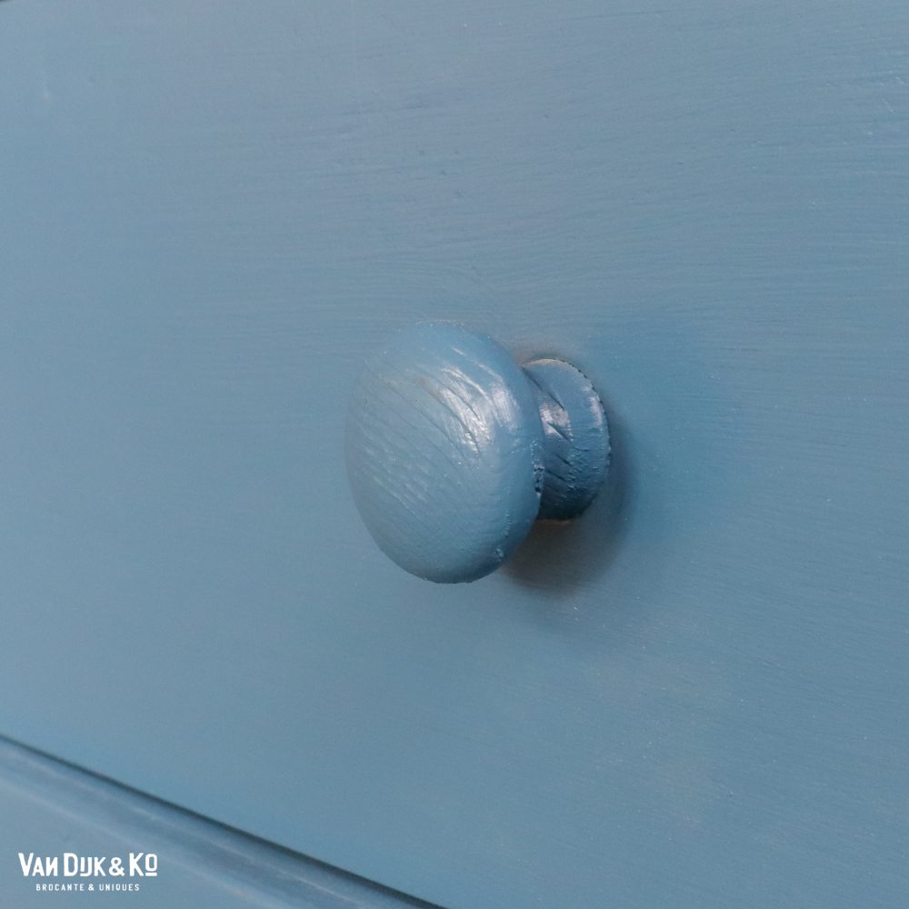 Blauwe eendeurs vitrinekast - Afbeelding 6