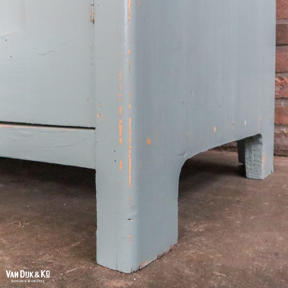 Brocante blauwe kaptafel - Afbeelding 11