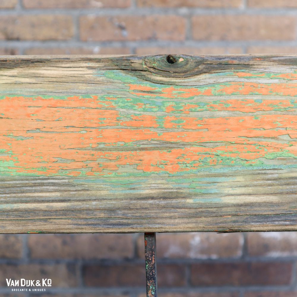 Brocante tuinbank - opklapbaar - Afbeelding 4