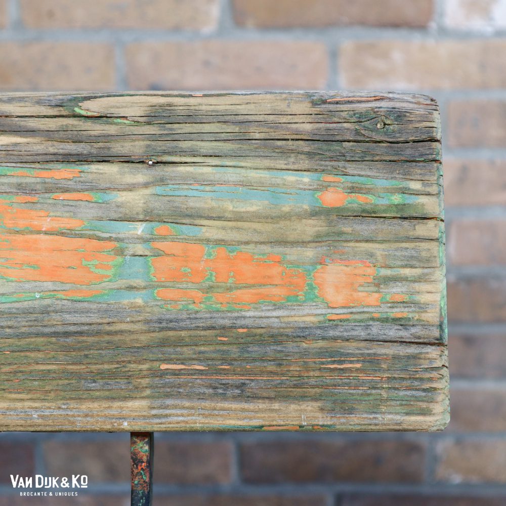 Brocante tuinbank - opklapbaar - Afbeelding 3