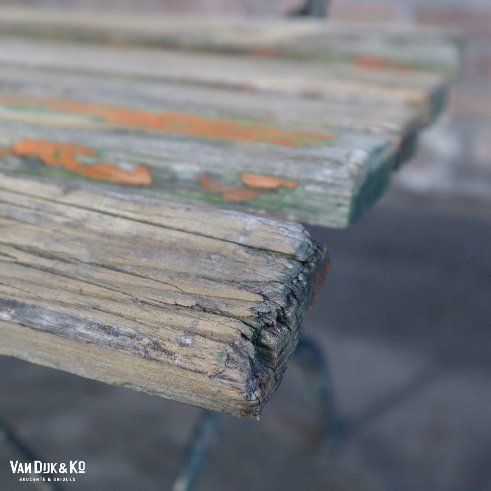 Brocante tuinbank - opklapbaar - Afbeelding 7