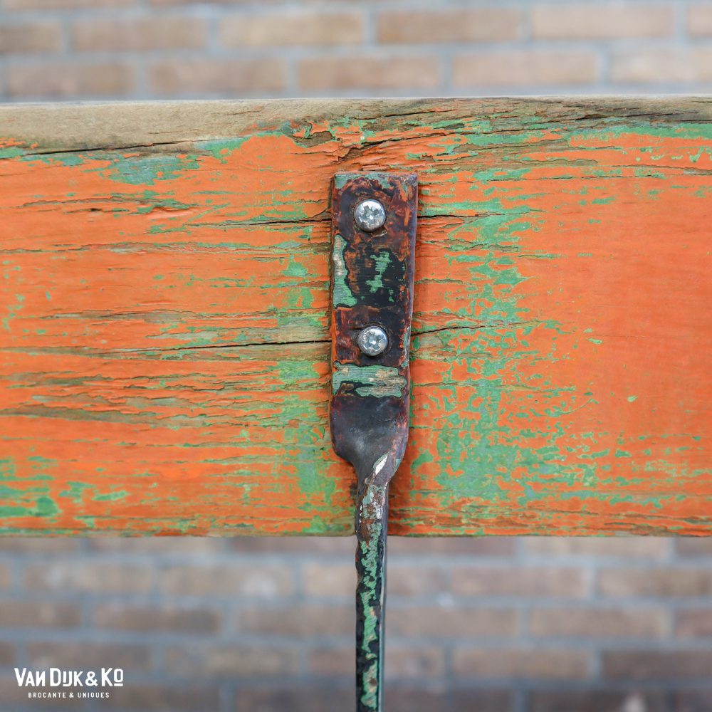 Brocante tuinbank - opklapbaar - Afbeelding 5
