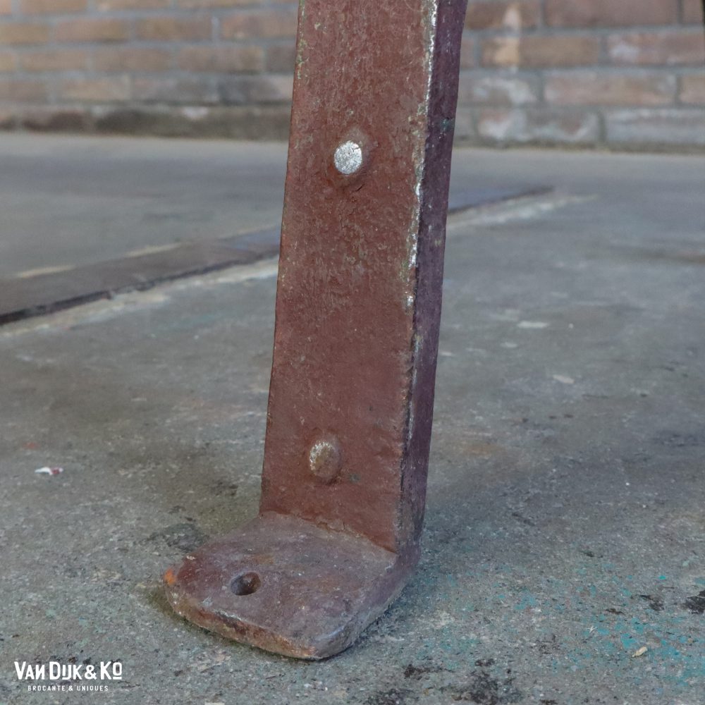 Brocante bruine parkbank - Afbeelding 9