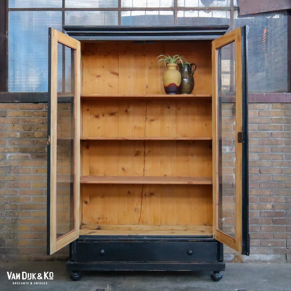 Zwarte vitrinekast - Afbeelding 3