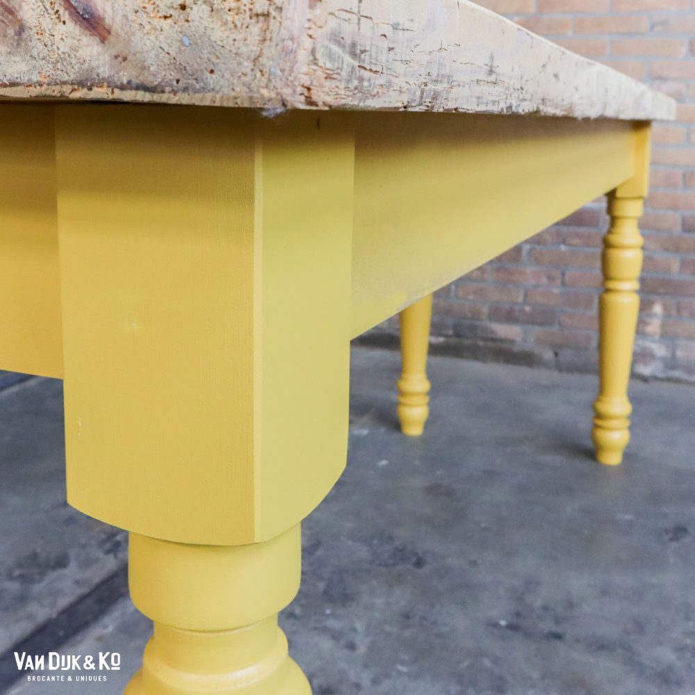 Landelijke tafel - okergeel onderstel - Afbeelding 8