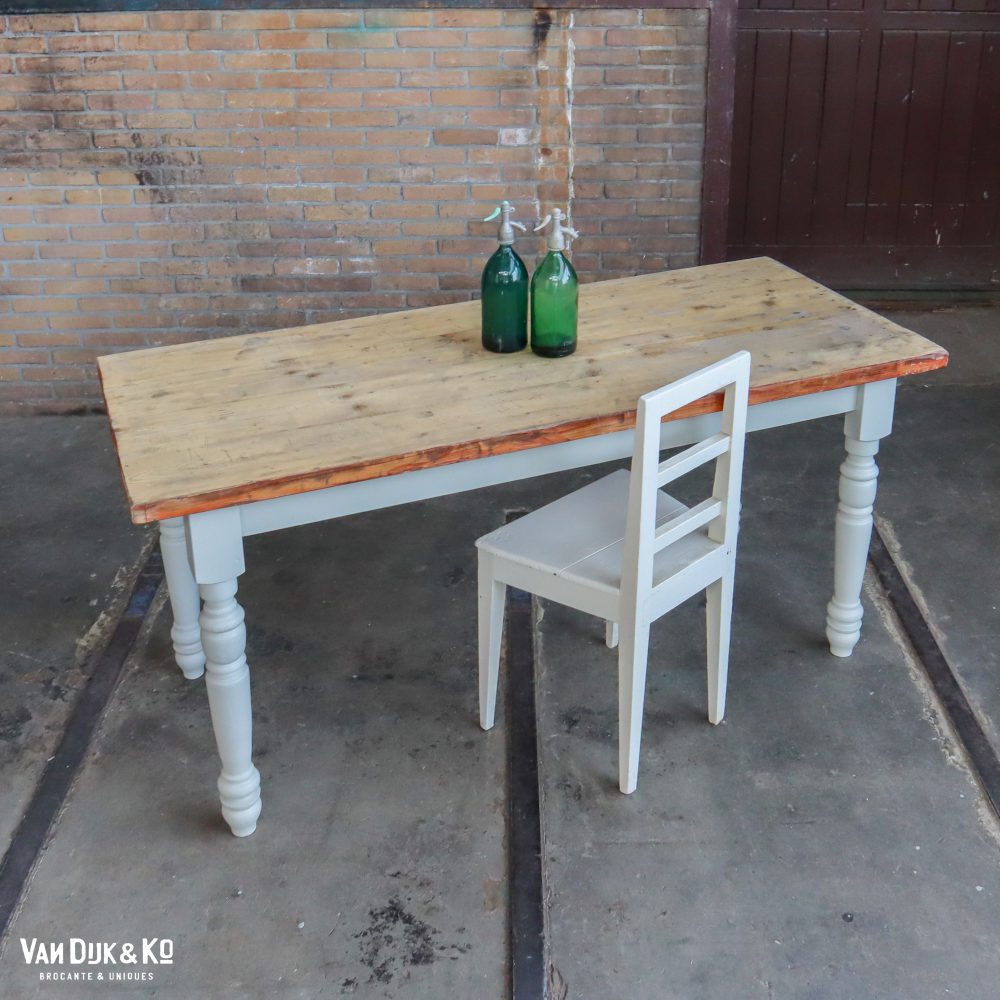 Landelijke tafel - off-white onderstel - Afbeelding 2