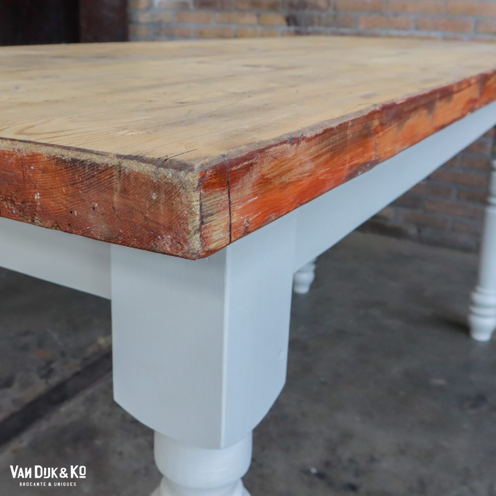 Landelijke tafel - off-white onderstel - Afbeelding 8
