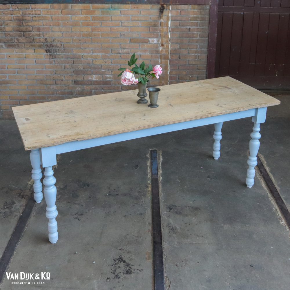 Landelijke tafel - grijs onderstel - Afbeelding 2
