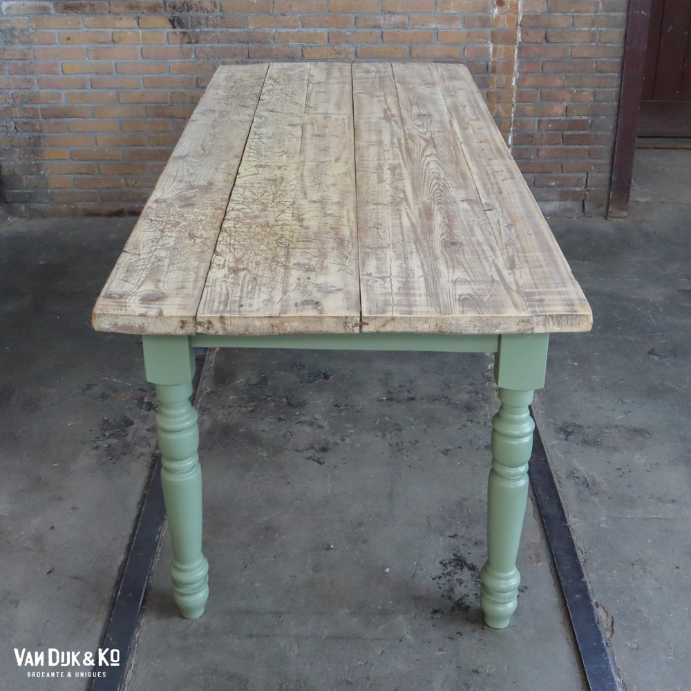 Landelijke tafel - groen onderstel - Afbeelding 3