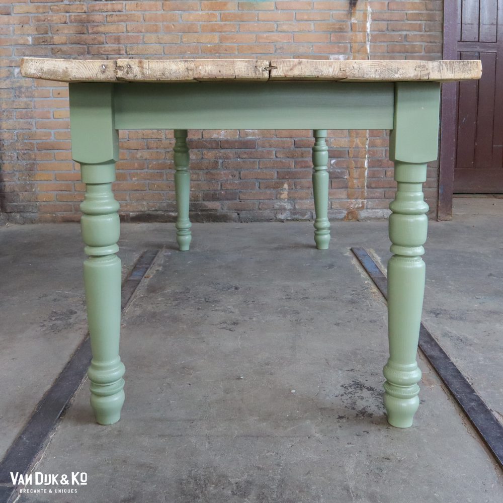 Landelijke tafel - groen onderstel - Afbeelding 4
