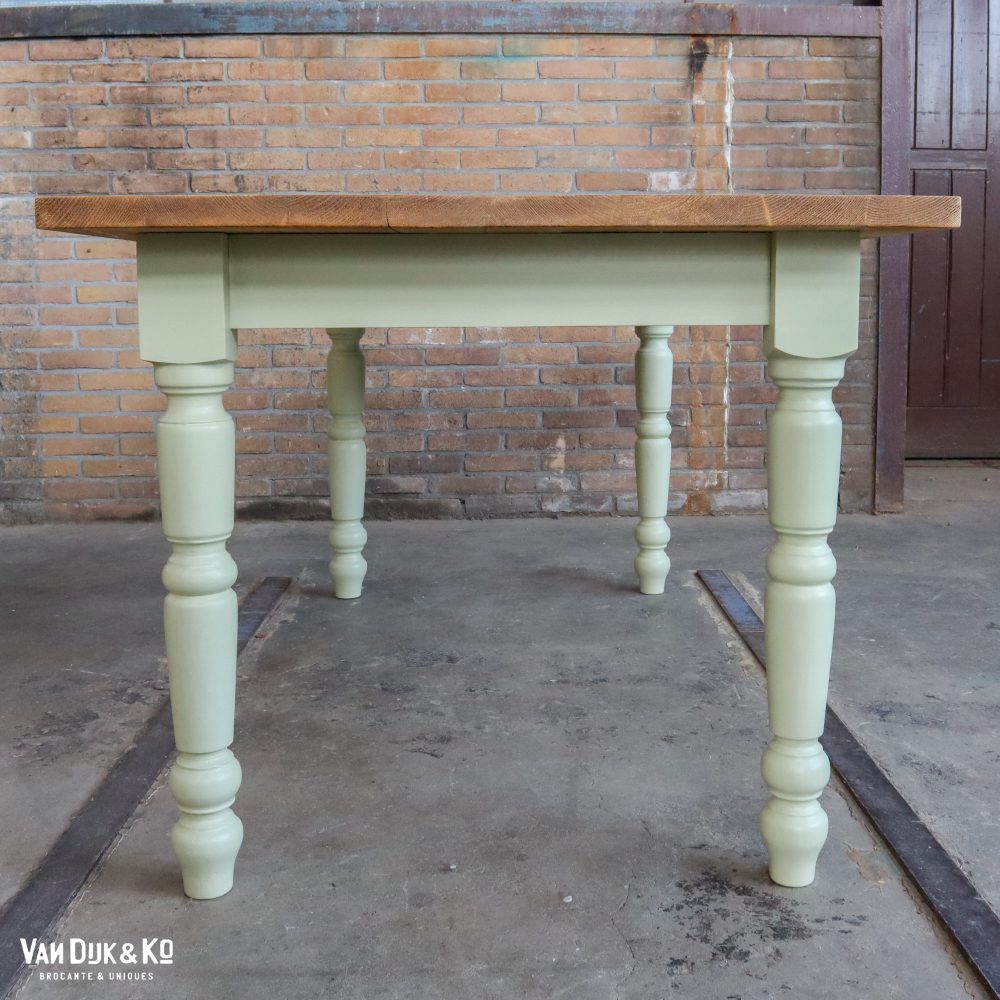 Landelijke tafel - groen onderstel - Afbeelding 4
