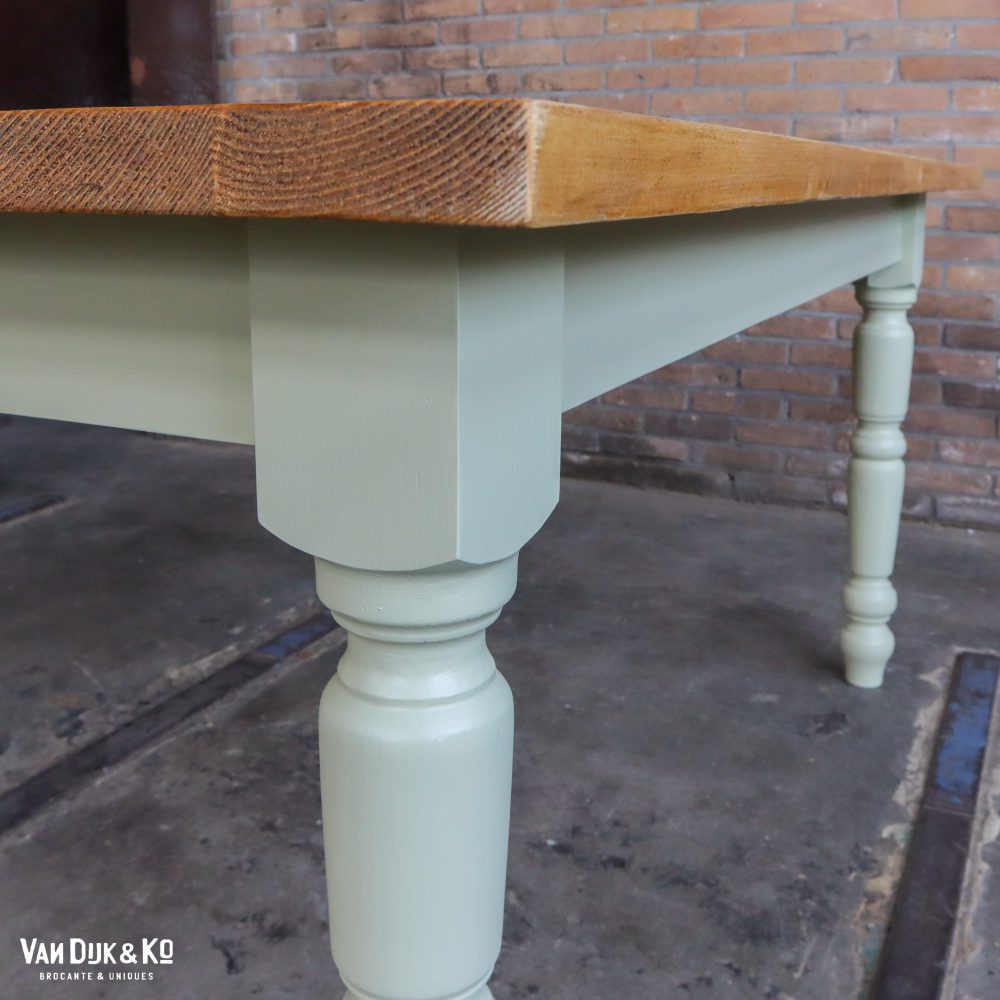 Landelijke tafel - groen onderstel - Afbeelding 7
