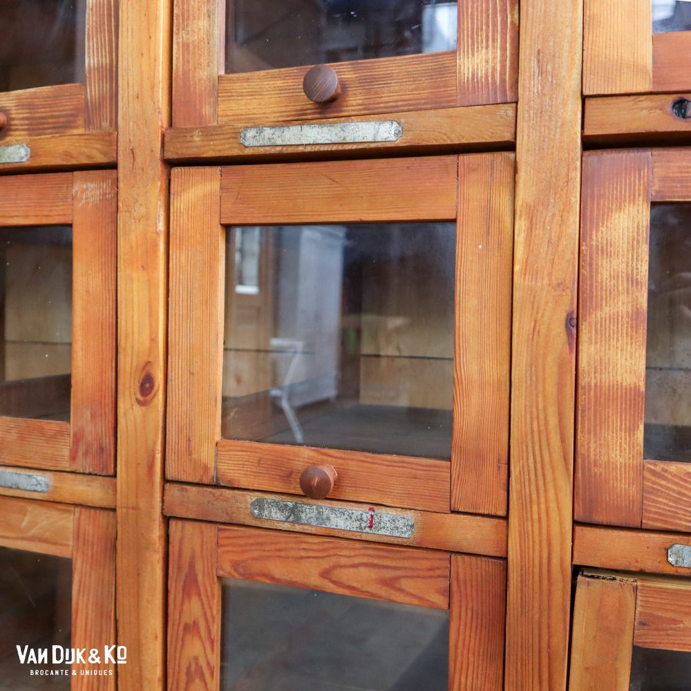 Vintage kleppenkast met glas - Afbeelding 5