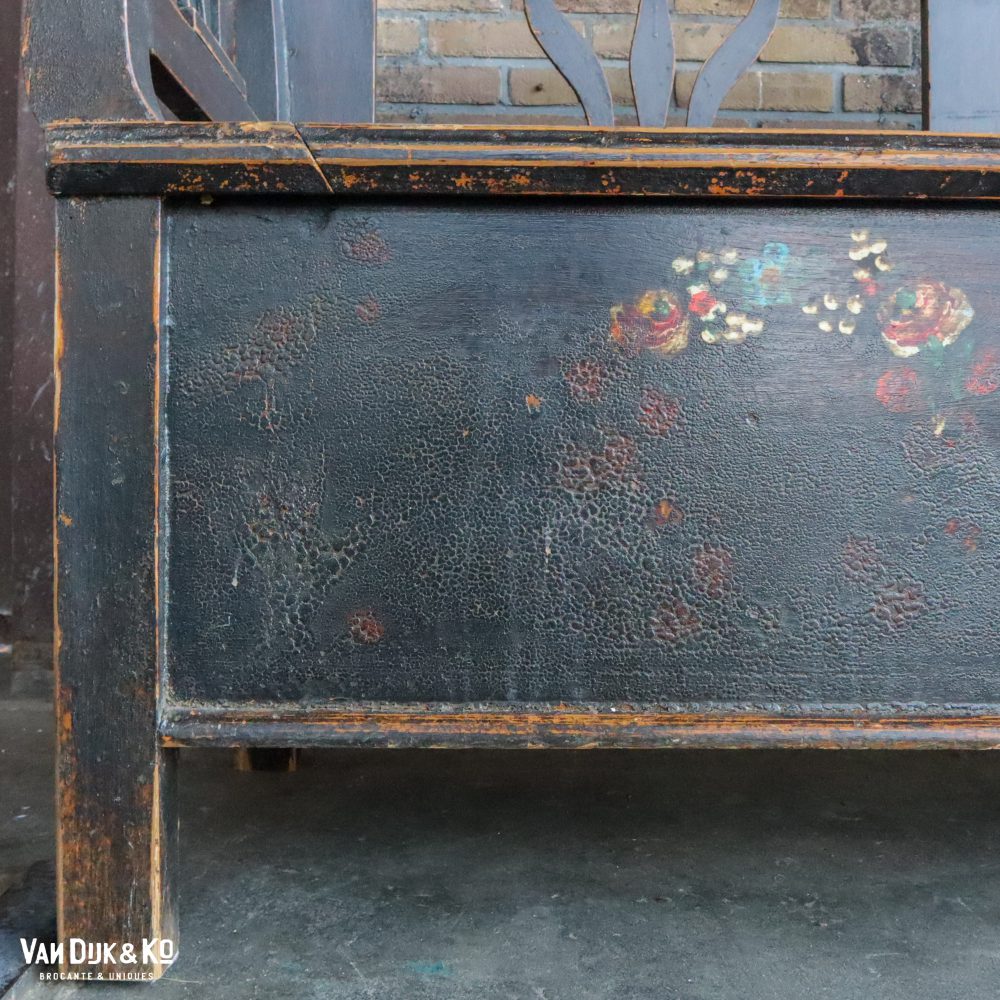 Brocante klepbank met bloemen - Afbeelding 11