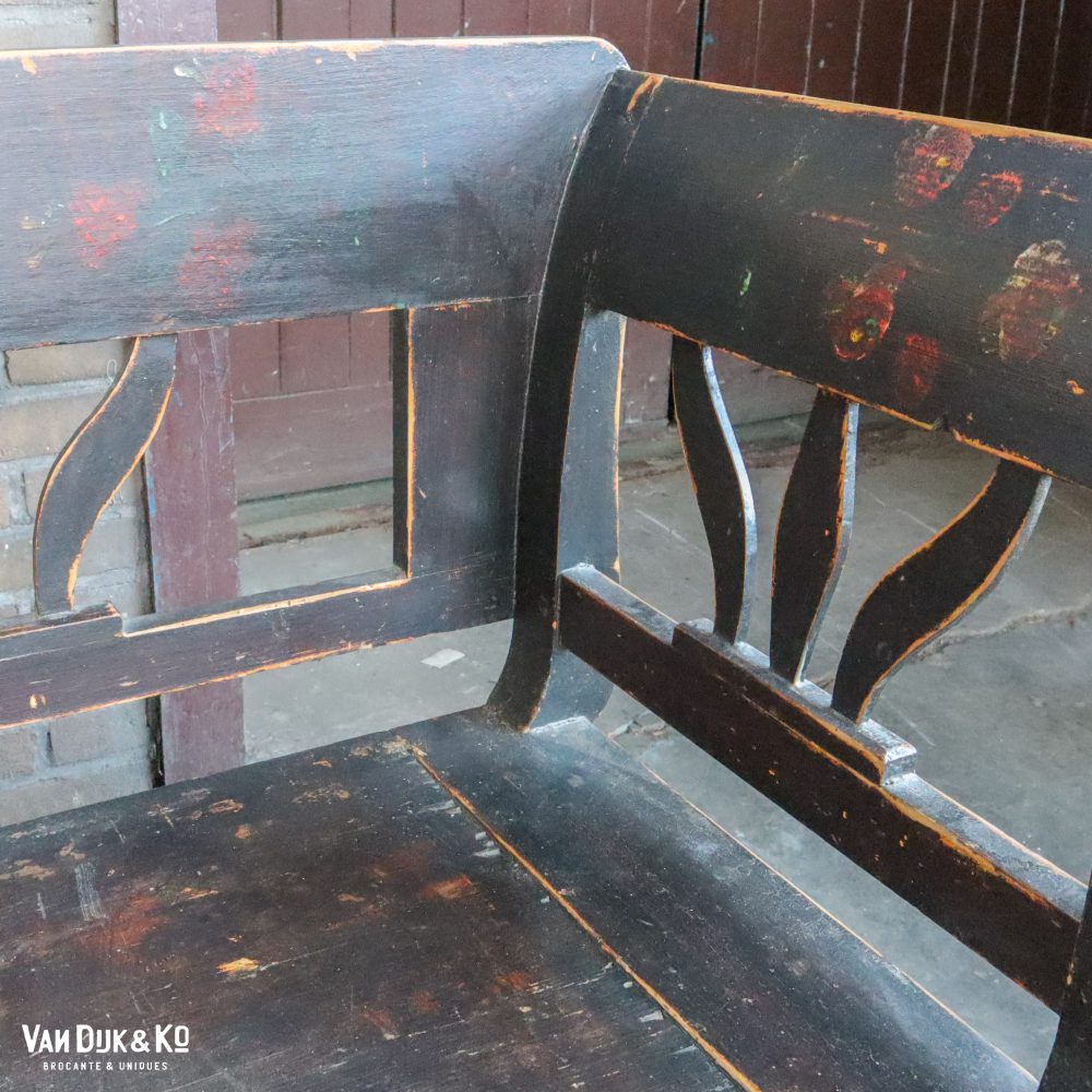 Brocante klepbank met bloemen - Afbeelding 6