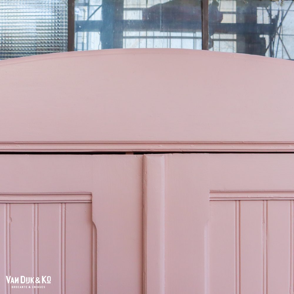 Brocante roze linnenkast - Afbeelding 4