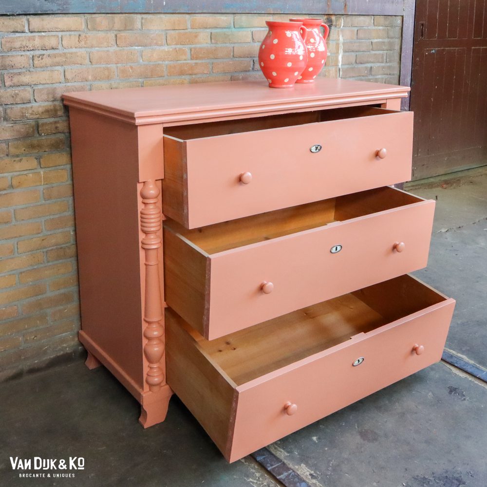 Zalmroze commode - Afbeelding 4