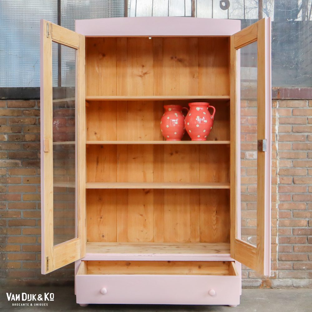 Roze vitrinekast - Afbeelding 3
