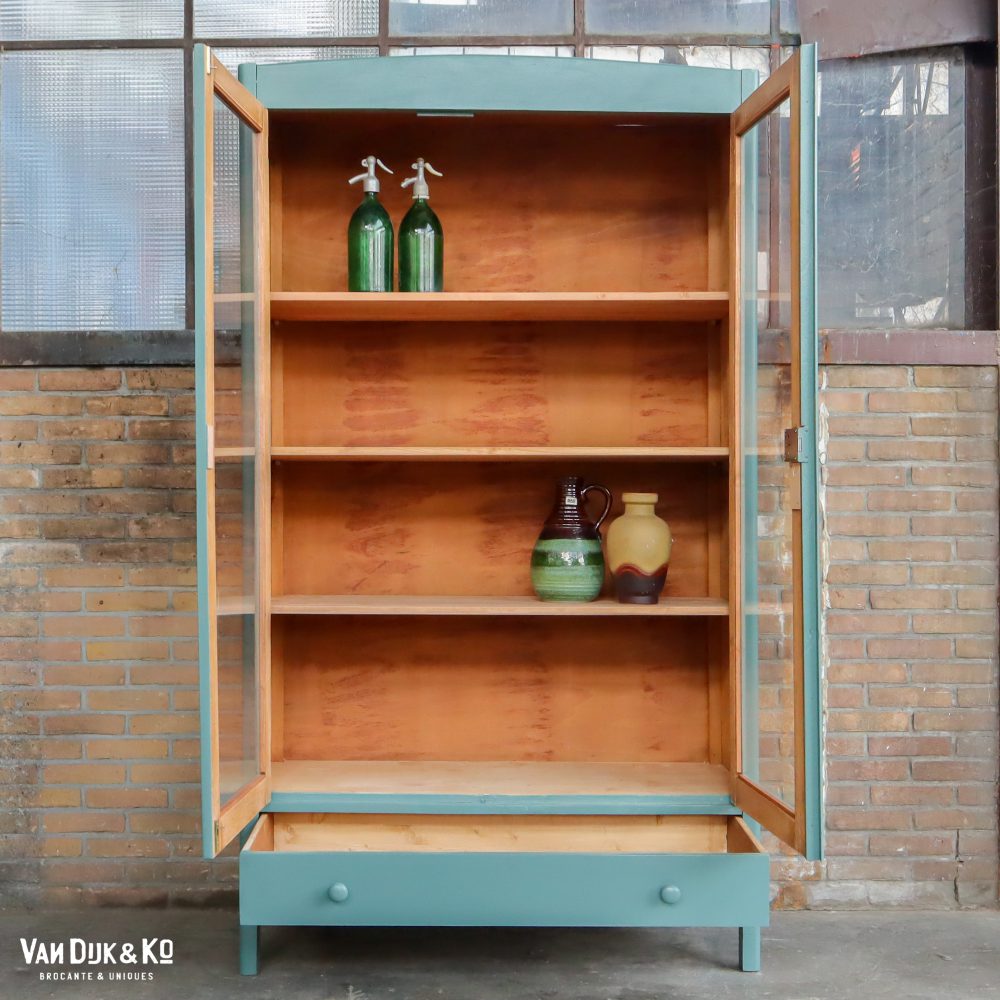 Zeegroene vitrinekast - Afbeelding 3