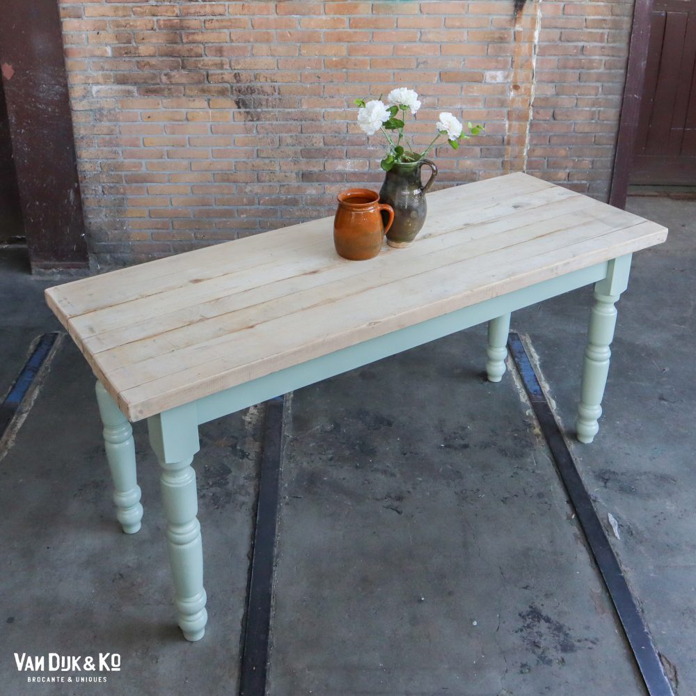 Brocante houten tafel - Afbeelding 2