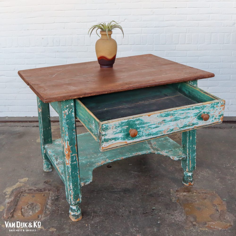 Brocante bureautje met la - Afbeelding 2