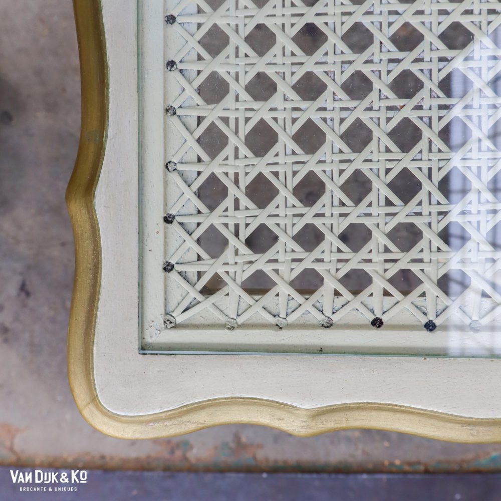 Vintage nesttafeltjes met webbing blad - Afbeelding 6