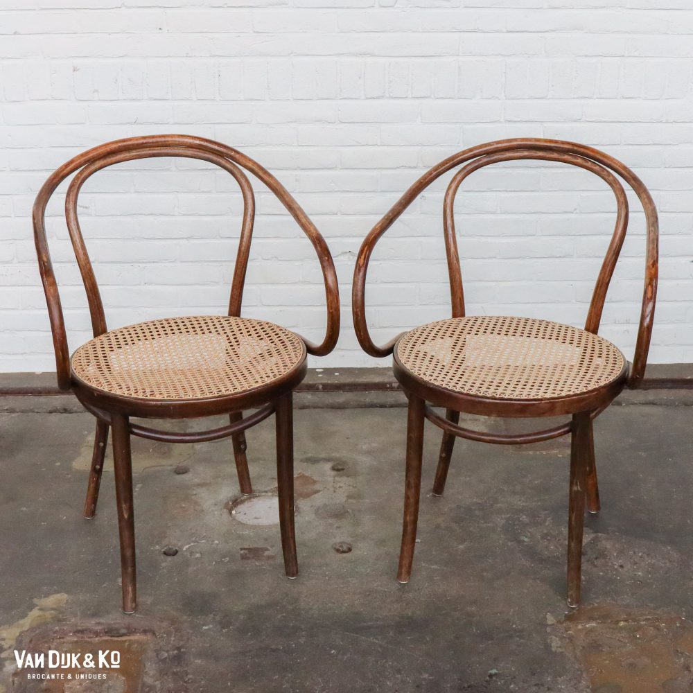 Vintage stoel met webbing zitting - Afbeelding 2