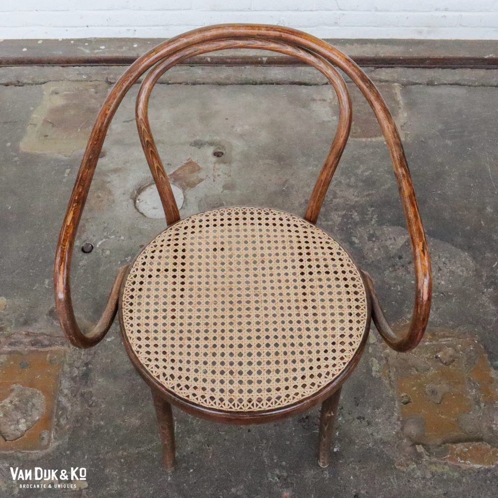 Vintage stoel met webbing zitting - Afbeelding 7