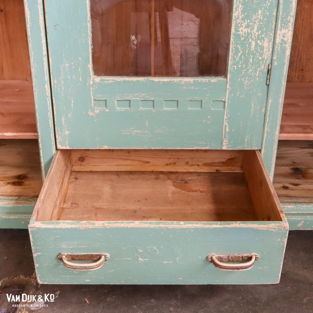 Driedeurs brocante kast - Afbeelding 5