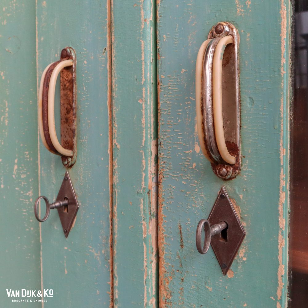 Driedeurs brocante kast - Afbeelding 9