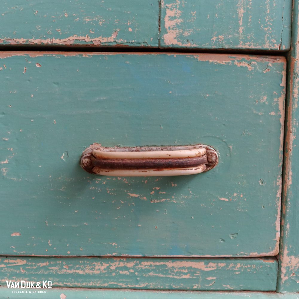Driedeurs brocante kast - Afbeelding 11