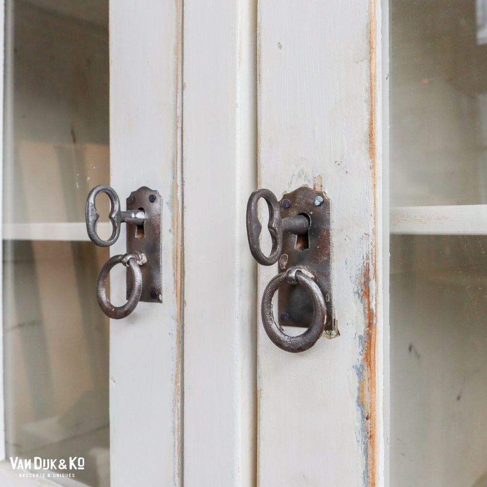 Grote brocante vitrinekast - Afbeelding 11