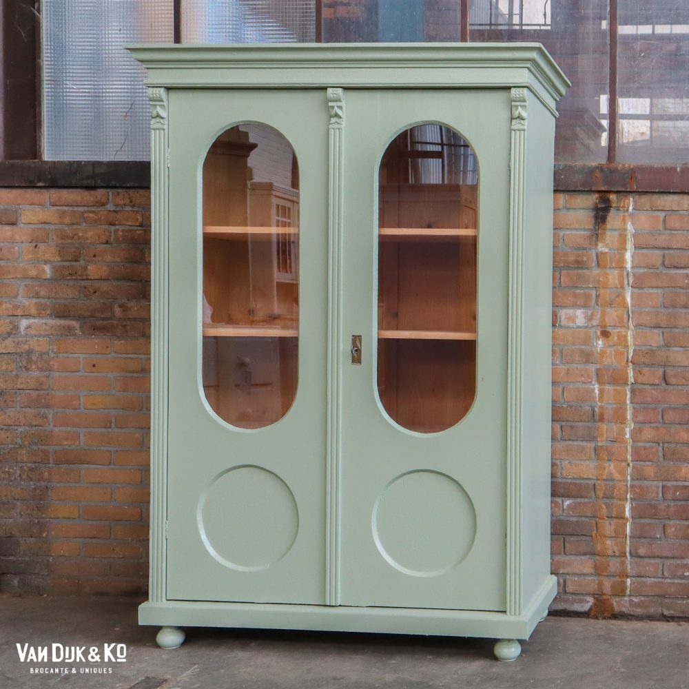 Mintgroene vitrinekast - Afbeelding 2
