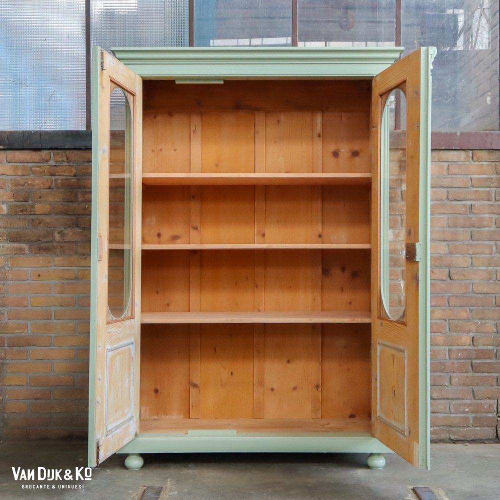 Mintgroene vitrinekast - Afbeelding 3