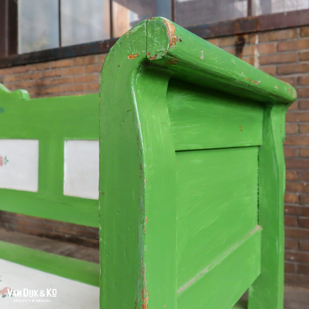 Beschilderde groene klepbank - Afbeelding 3