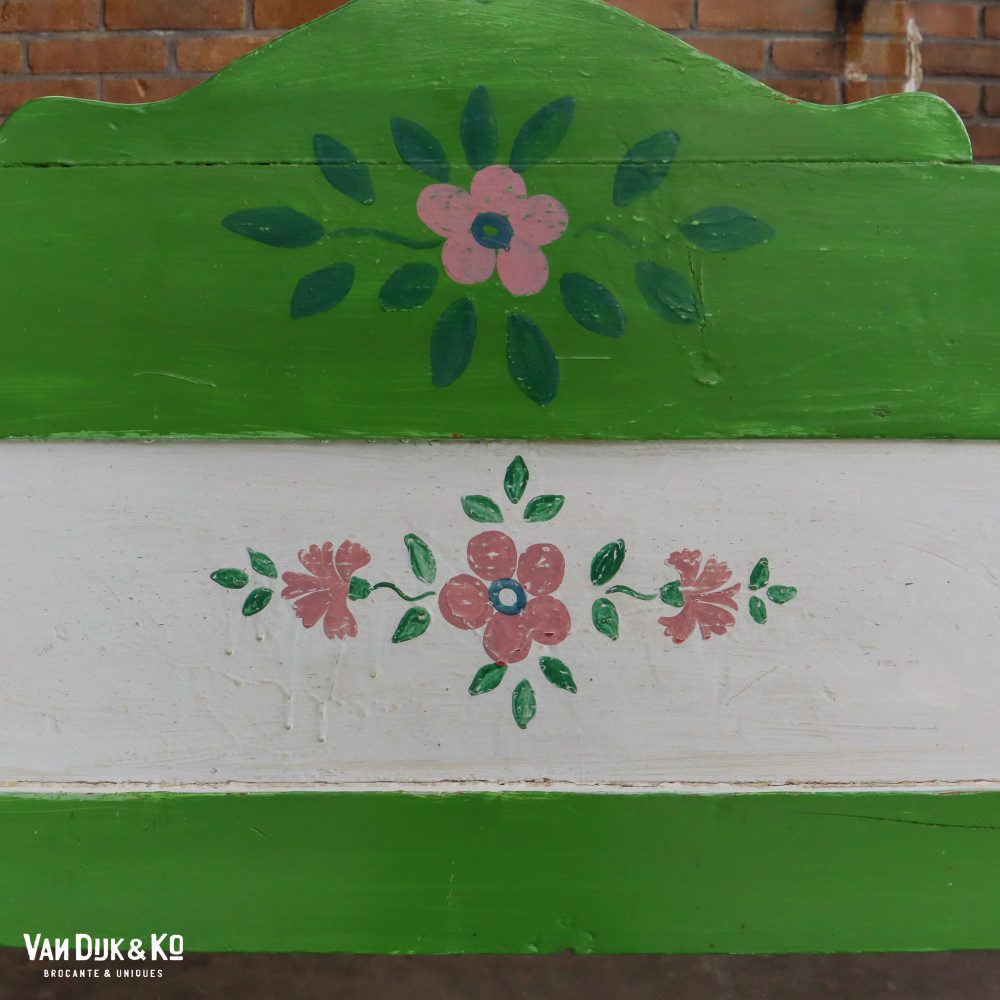 Beschilderde groene klepbank - Afbeelding 5